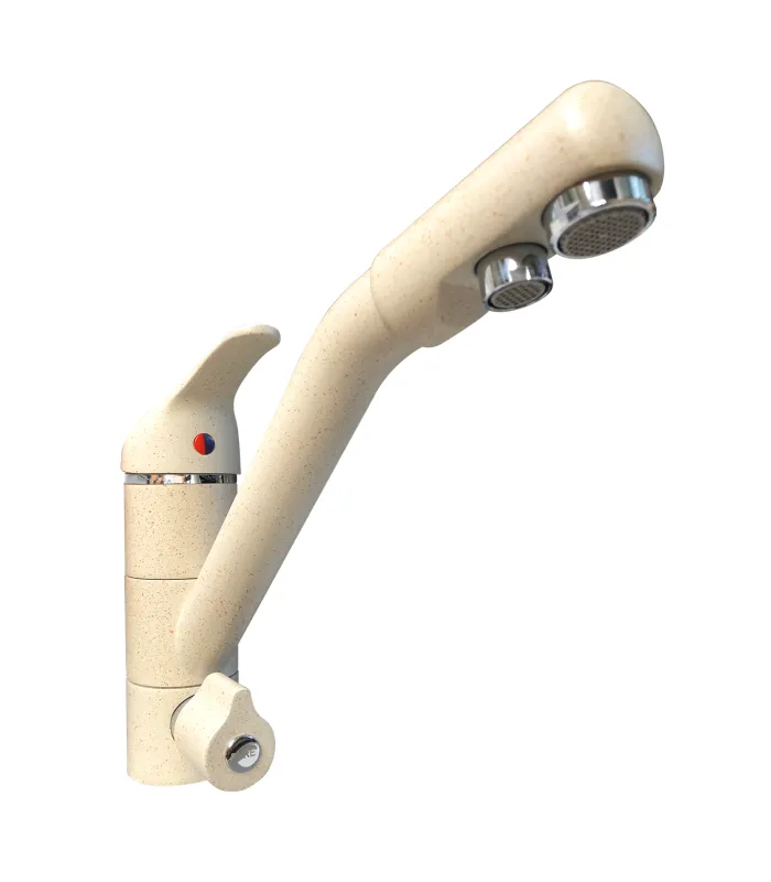 Robinet mitigeur Dauphin 3 voies Vieille Pierre / Beige