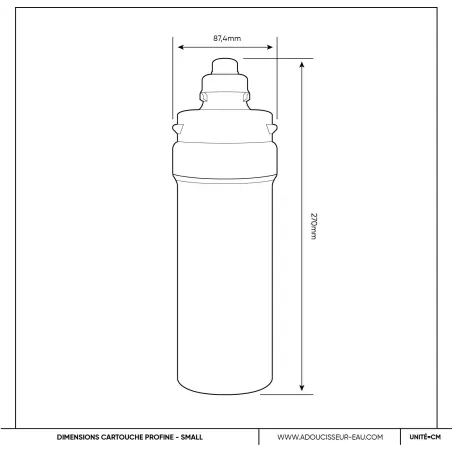 Kit de Filtration Nitrates Eau Potable Froide Profine Small 900L D'autonomie