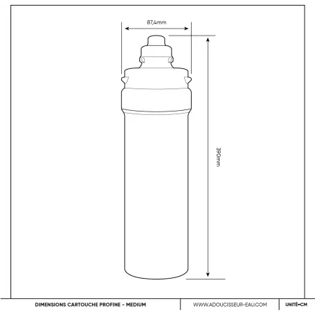 Filtre Profine ROCK Medium - Filtre Reminéralisant pour Eau à Basse salinité Filtre Osmoseur