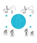 Filtre Profine ICE Small - Filtre pour Machine à Glaçon Brillant Purificateur D'eau 1,2L/min