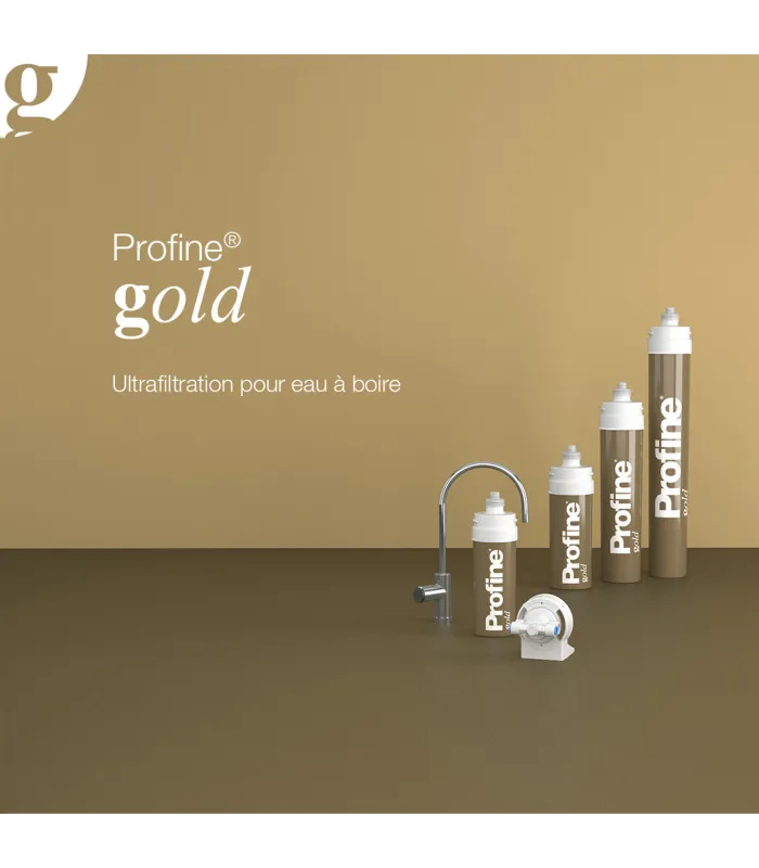 Profine Filter Small Gold Carbon Block Ultrafiltration Antibacterial Silver