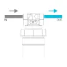 Tête de connexion R N/FL Profine avec fixation murale et raccords 3/8''
