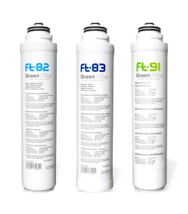Set of 3 CT/FT cartridges for Pallas Trio UF water fountain under-sink filter