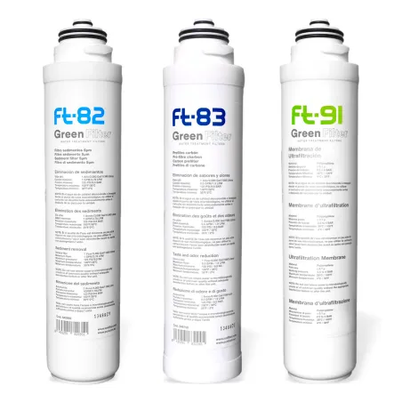 Set of 3 CT/FT cartridges for Pallas Trio UF water fountain under-sink filter