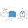 Pompe multicellulaire Calpeda MXPM204P pour robot  230 V - 0,55 Kw