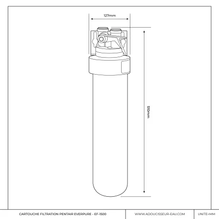 Cartouche filtrante eau potable - Everpure PBS 400 - Cartouche de remplacement