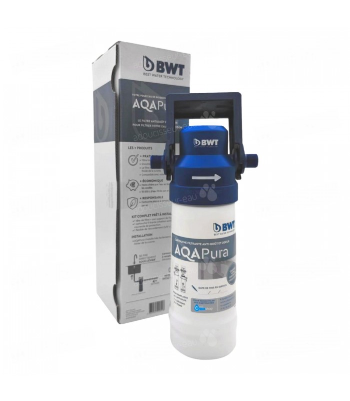 Filtre eau robinet sous évier BWT AQA PURA - 3/8 Compatible tous