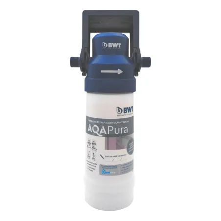 Filtre eau robinet sous évier BWT AQA PURA - 3/8" Compatible tous robinets - Filtration au charbon actif