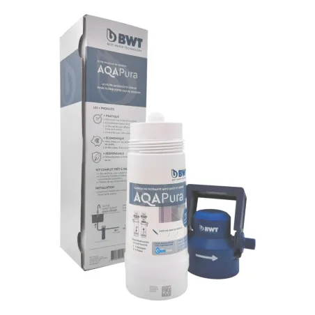 Filtre eau robinet sous évier BWT AQA PURA - 3/8" Compatible tous robinets - Filtration au charbon actif