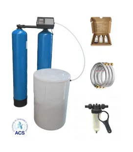 Adoucisseur d'eau duplex 2x150L fleck 9100 complet
