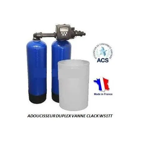 Adoucisseur d'eau duplex 2x30L Clack WS1TT