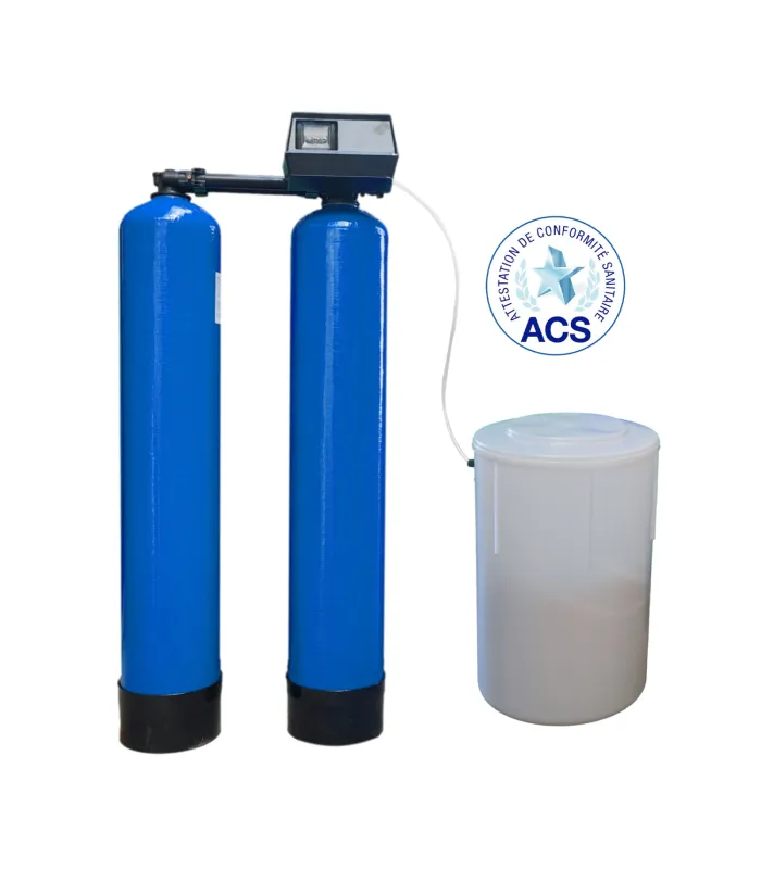 Adoucisseur d'eau duplex 2x75L fleck 9100