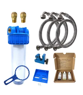 Kit Installation pour Adoucisseur d'Eau Raccord F-FC 3/4" (20/27) Cuivre et PER