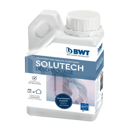 Traitement eau circuit de chauffage - BWT SoluTech Nettoyage Désembouage - Bidon de 500 ML