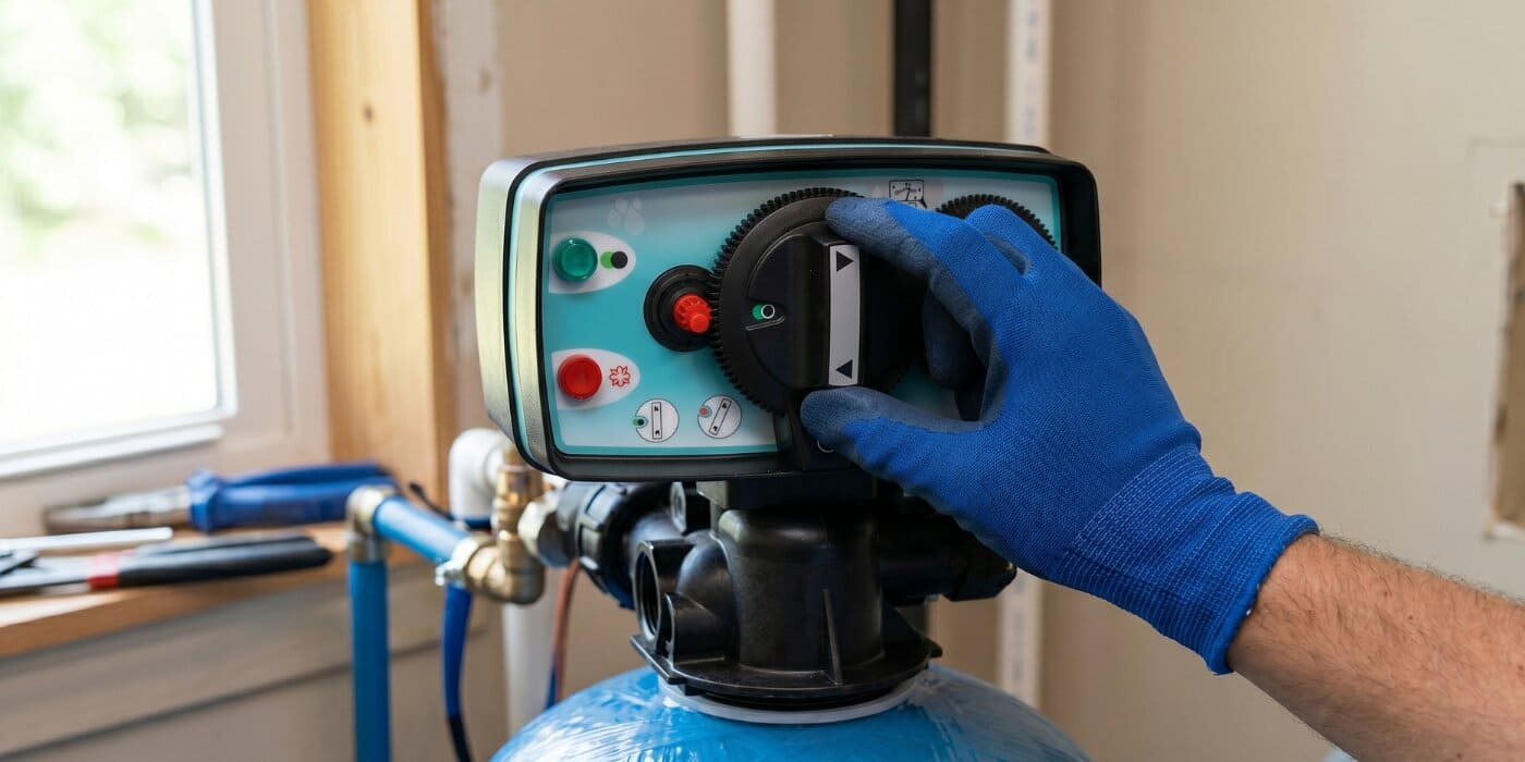 Mise en service de l’adoucisseur d’eau Fleck 5600 MV